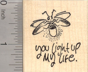 Valentine's Day Rubber Stamp, Lightning Bug, Firefly