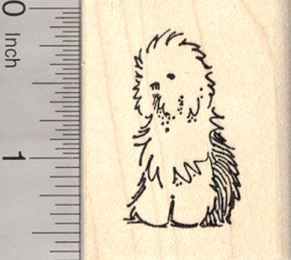 Old English Sheepdog Rubber Stamp, Sheep Dog