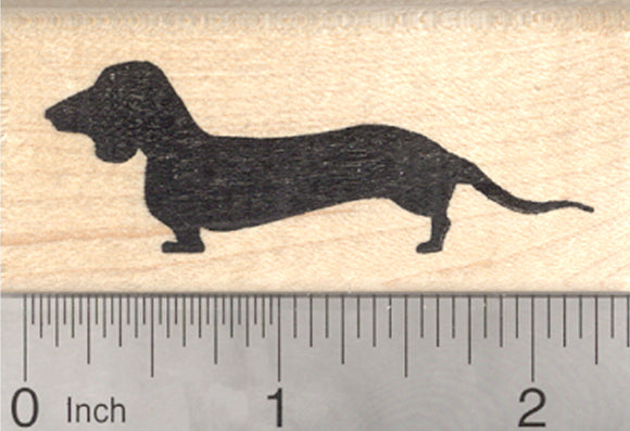 Dachshund Rubber Stamp, Wiener Dog Silhouette