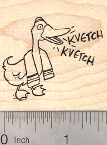 Kvetching Duck Rubber Stamp, Jewish, Friendship