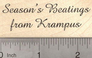 Christmas Krampus Rubber Stamp, Saying, Season's Beatings