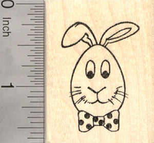 Easter Bunny Rubber Stamp, Egg Head