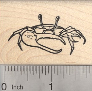 Crab Rubber Stamp, Seafood, Crustacean