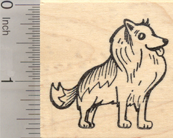 Rough Collie Rubber Stamp, Shetland Sheepdog, Dog