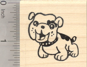 English Bulldog Rubber Stamp, Bull Dog