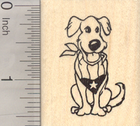 4th of July Dog Rubber Stamp, American Independence