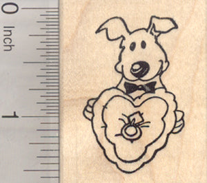 Dog Ring Bearer Rubber Stamp, Wedding