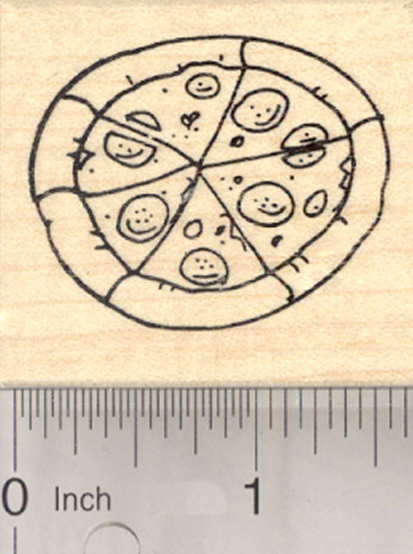 Pizza Rubber Stamp