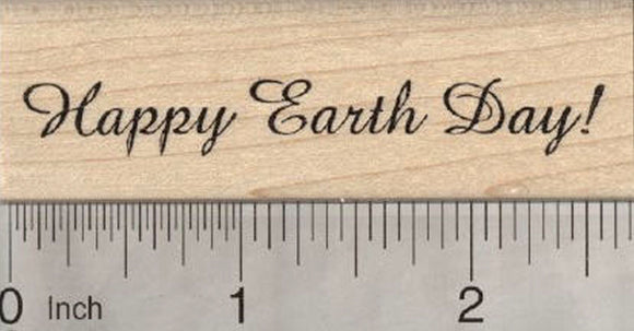 Happy Earth Day Rubber Stamp