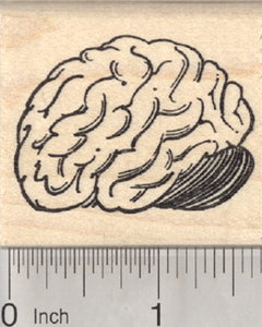 Brain Rubber Stamp