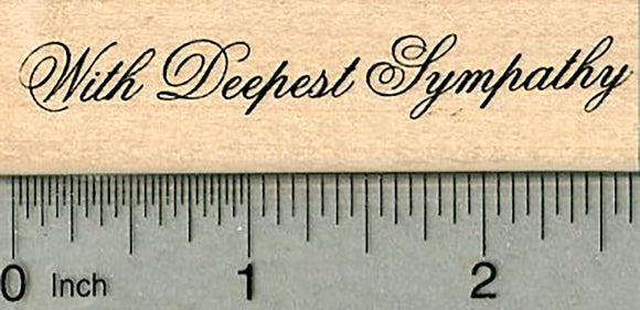 With Deepest Sympathy Rubber Stamp
