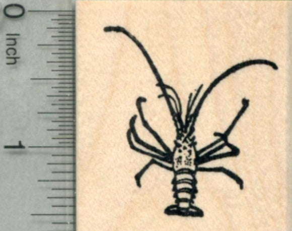 Florida Spiny Lobster Rubber Stamp, AKA Caribbean, Small