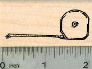 Tape Measure Rubber Stamp
