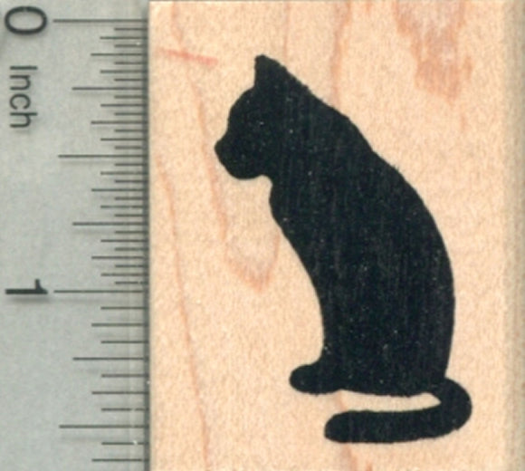 Cat Silhouette Rubber Stamp
