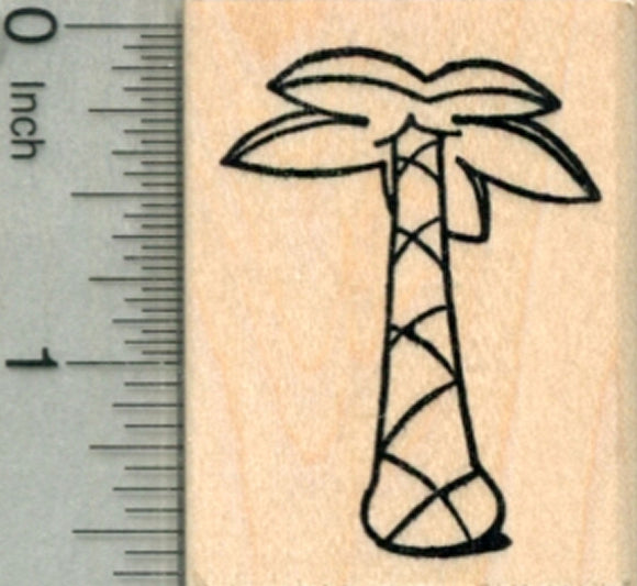 Palm Tree Rubber Stamp, Hawaii Luau Party Series