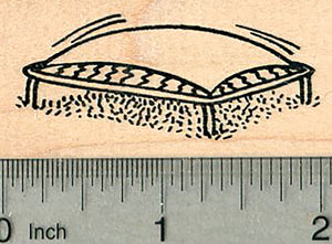 Trampoline Rubber Stamp, 2 inch wide
