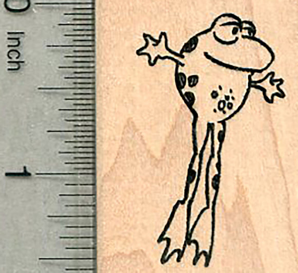 Leaping Frog Rubber Stamp