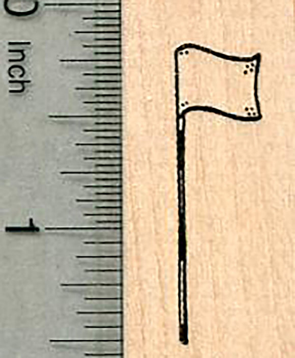 Golf Rubber Stamp, Flag stick