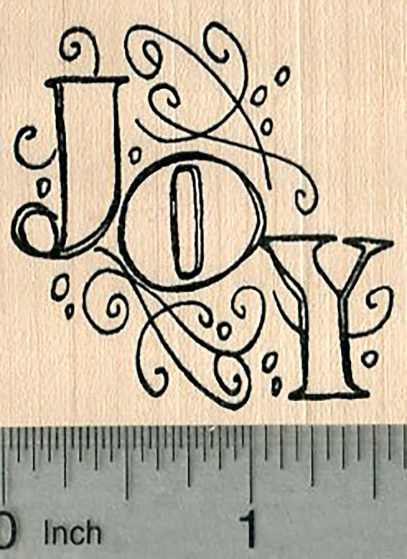 Joy Rubber Stamp, Holiday Series