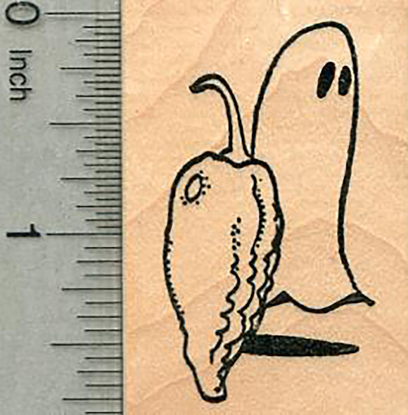 Ghost Pepper Rubber Stamp