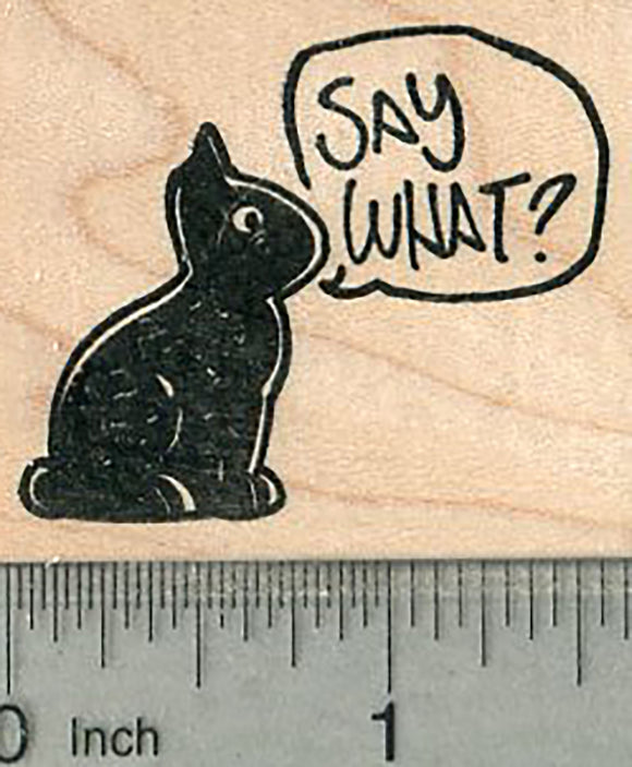 Chocolate Easter Bunny Rubber Stamp, Say What?