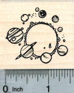 Solar System Rubber Stamp, Astronomy Science Series