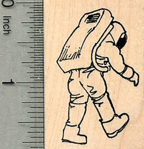 Astronaut Rubber Stamp, in Space Suit