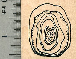 Geode Rubber Stamp, Geology Series