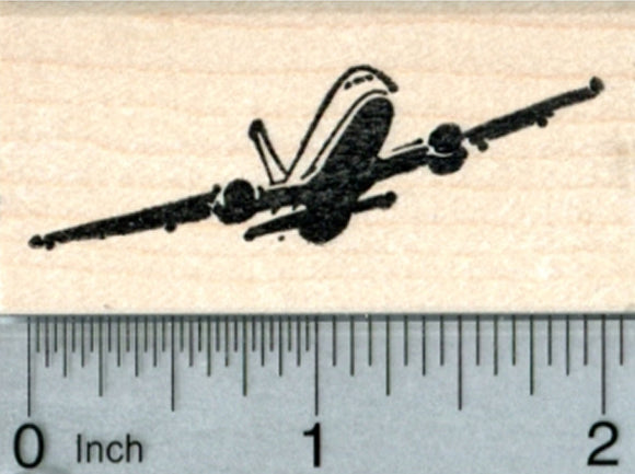 Airplane Rubber Stamp, Jet, Airliner, Air Travel Series