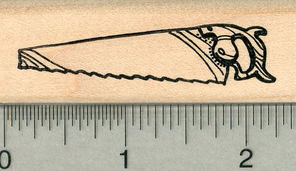 Hand Saw Rubber Stamp, Carpentry Series