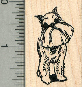 Brussels Griffon Rubber Stamp, Dog Standing