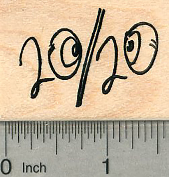 20/20 Vision Rubber Stamp, Optometrist, New Year