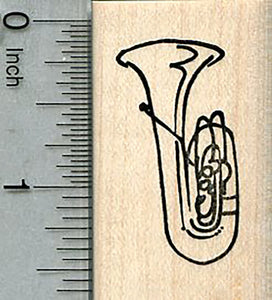 Tuba Rubber Stamp, Brass Instrument, Orchestra Music Series
