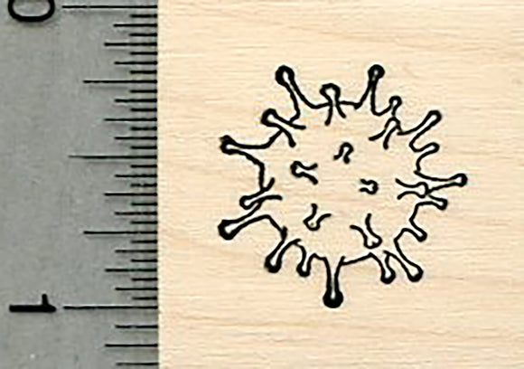 Small Coronavirus Rubber Stamp, COVID-19 Series