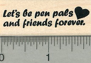 Pen Pals Rubber Stamp, Friendship Series