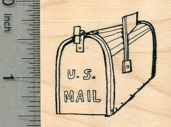 Mailbox Rubber Stamp, USPS Mail Series