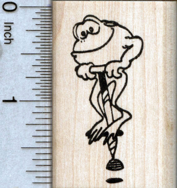 Hopping Frog Rubber Stamp, Playground Series