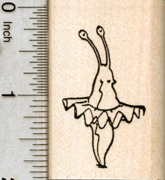 Ballet Slug Rubber Stamp, Ballerina Series