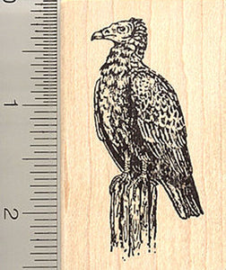 Vulture Perched Rubber Stamp