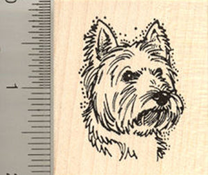 West Highland Terrier Dog Rubber Stamp