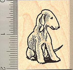 Bedlington Terrier Rubber Stamp