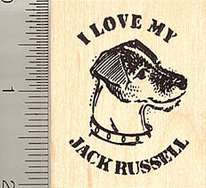 I Love My Jack Russell Terrier Rubber Stamp