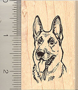 German Shepherd Portrait Rubber Stamp
