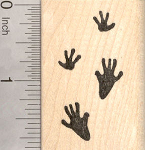 Rat Paw Prints Rubber Stamp, Mouse Tracks