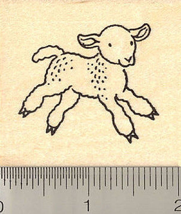 Little Lamb Rubber Stamp, Easter, Spring