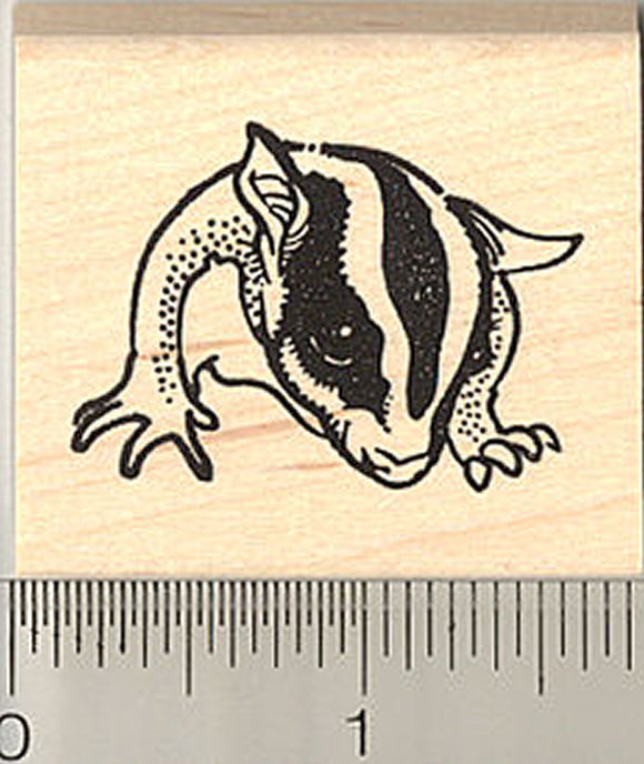 Sugar Glider Portrait Rubber Stamp