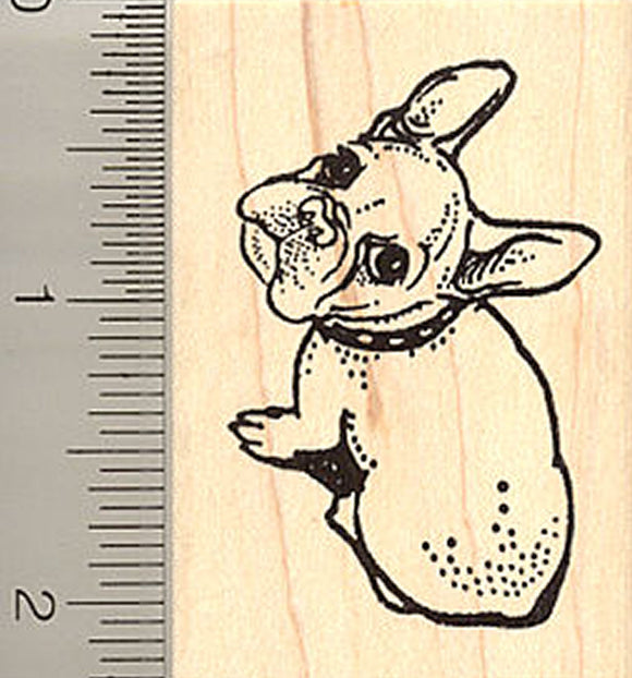 Cute French Bulldog Rubber Stamp