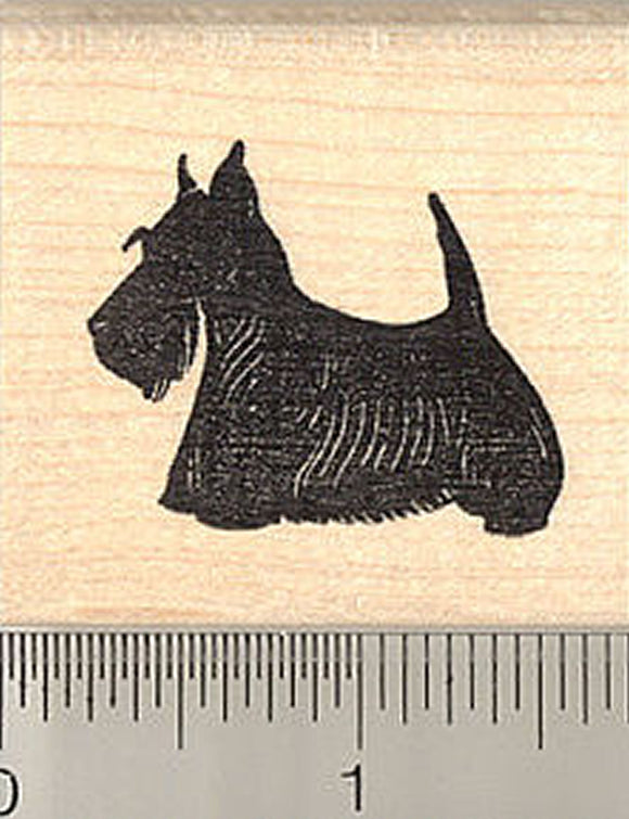 Scottish Terrier Dog Rubber Stamp