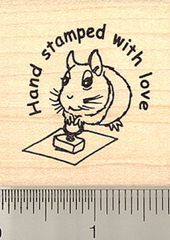 Hand Stamped with Love Rubber Stamp
