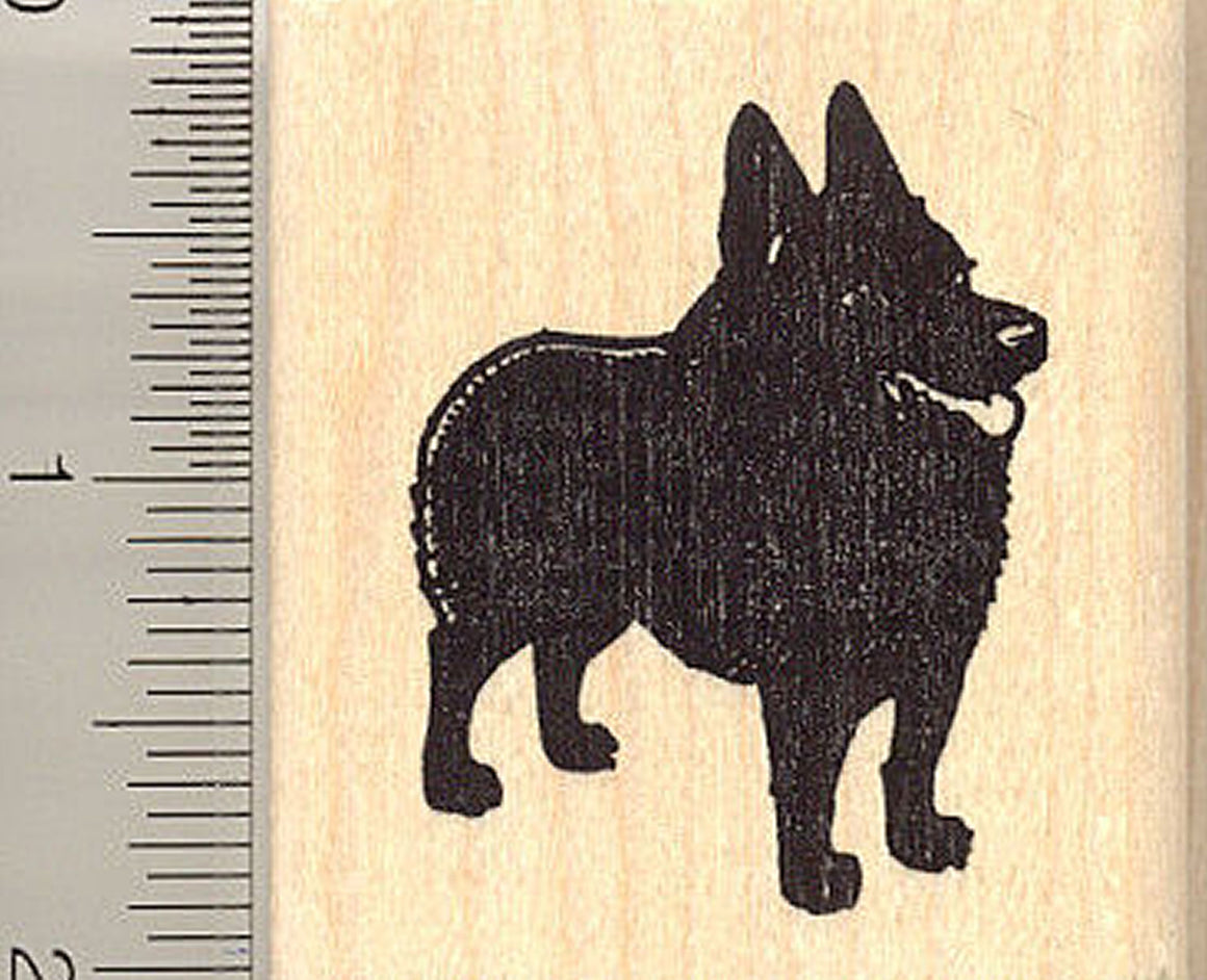 Schipperke Dog Rubber Stamp RubberHedgehog Rubber Stamps